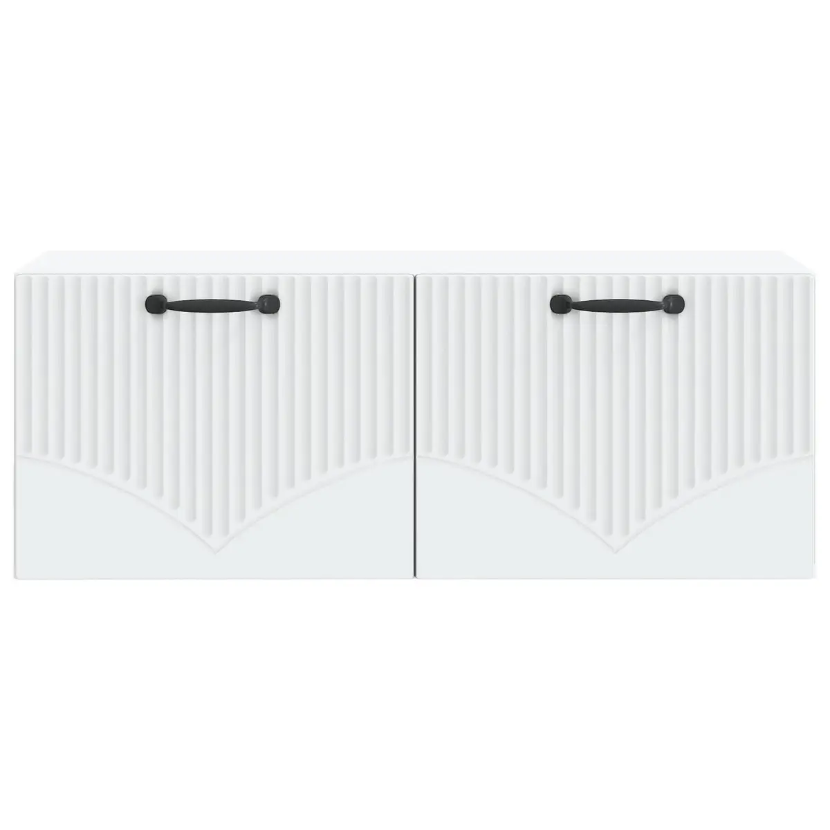 Wall-Mounted TV Cabinet White Modern Media Storage Unit Floating Entertainment