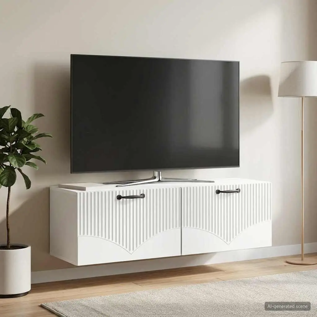 White TV Cabinet for Media Organization