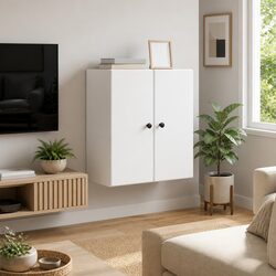 White Wall-Mounted Storage Cabinet: Quality and Space Savings
