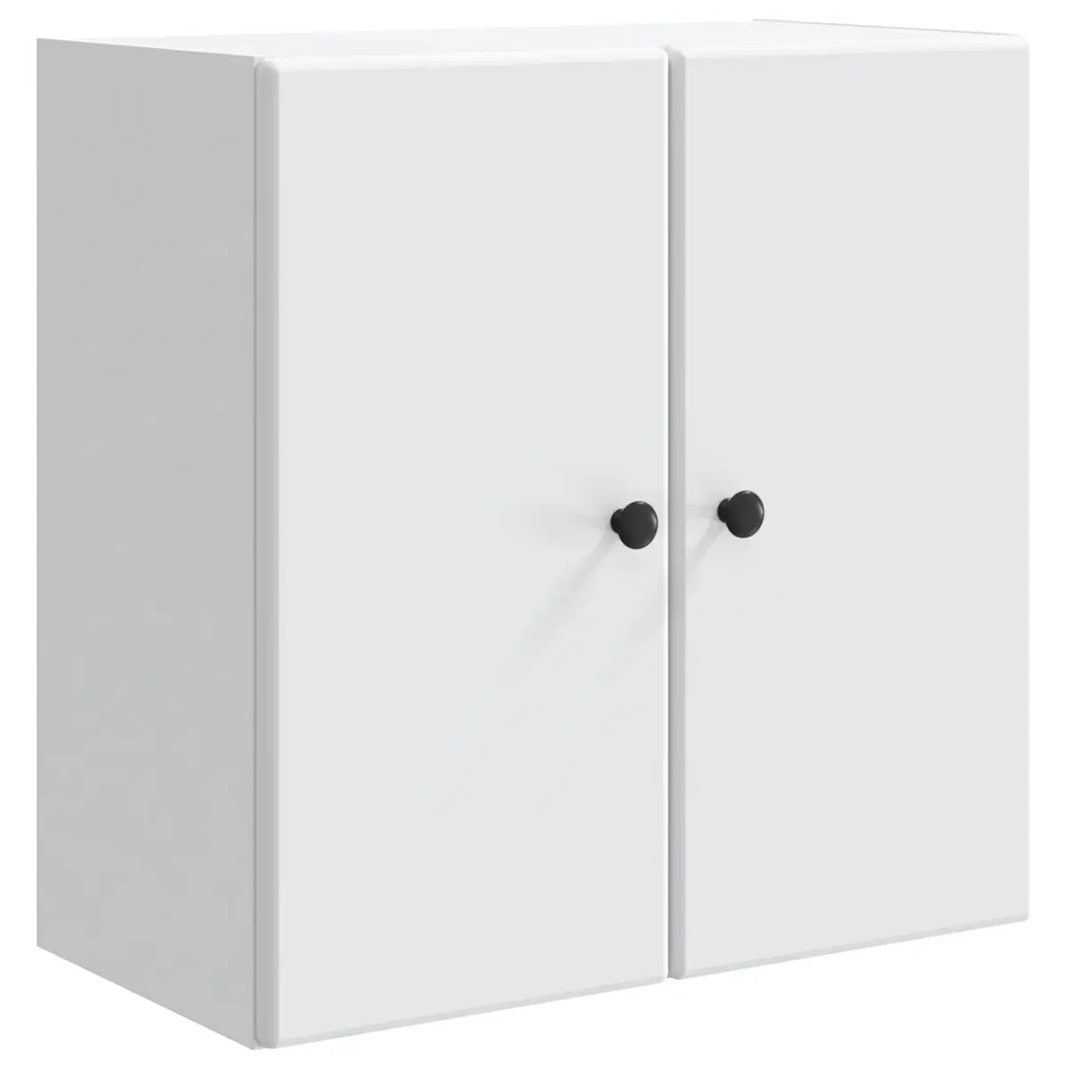 White Wall-Mounted Storage Cabinet 59x31x60cm Engineered Wood Shelves Door