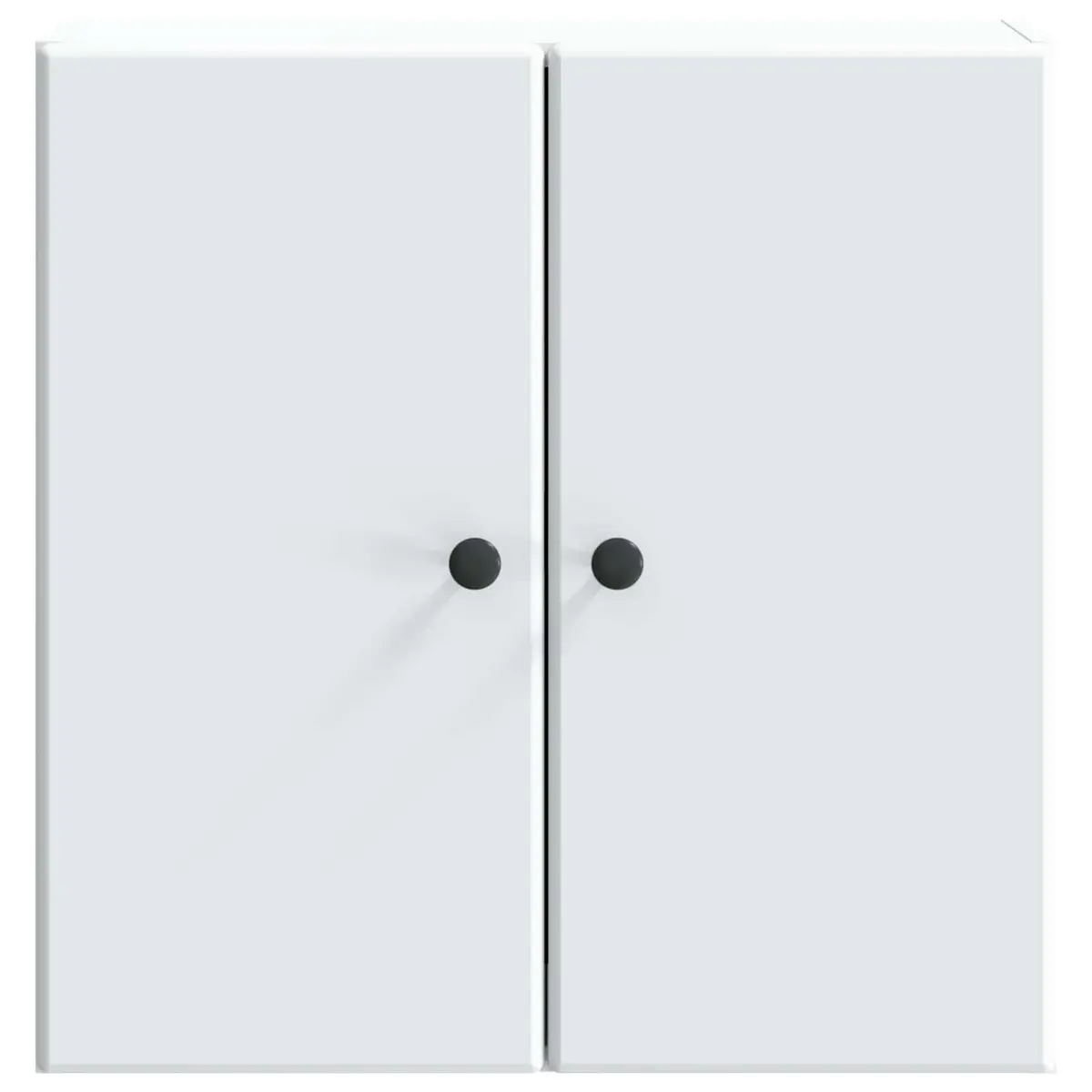 White Wall-Mounted Storage Cabinet 59x31x60cm Engineered Wood Shelves Door