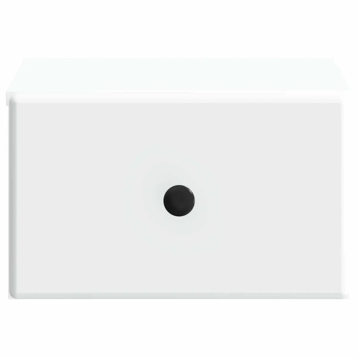 Wall-Mounted Bedside Cabinet Storage Drawer Compartment White 34.5 x 33 x 20 cm
