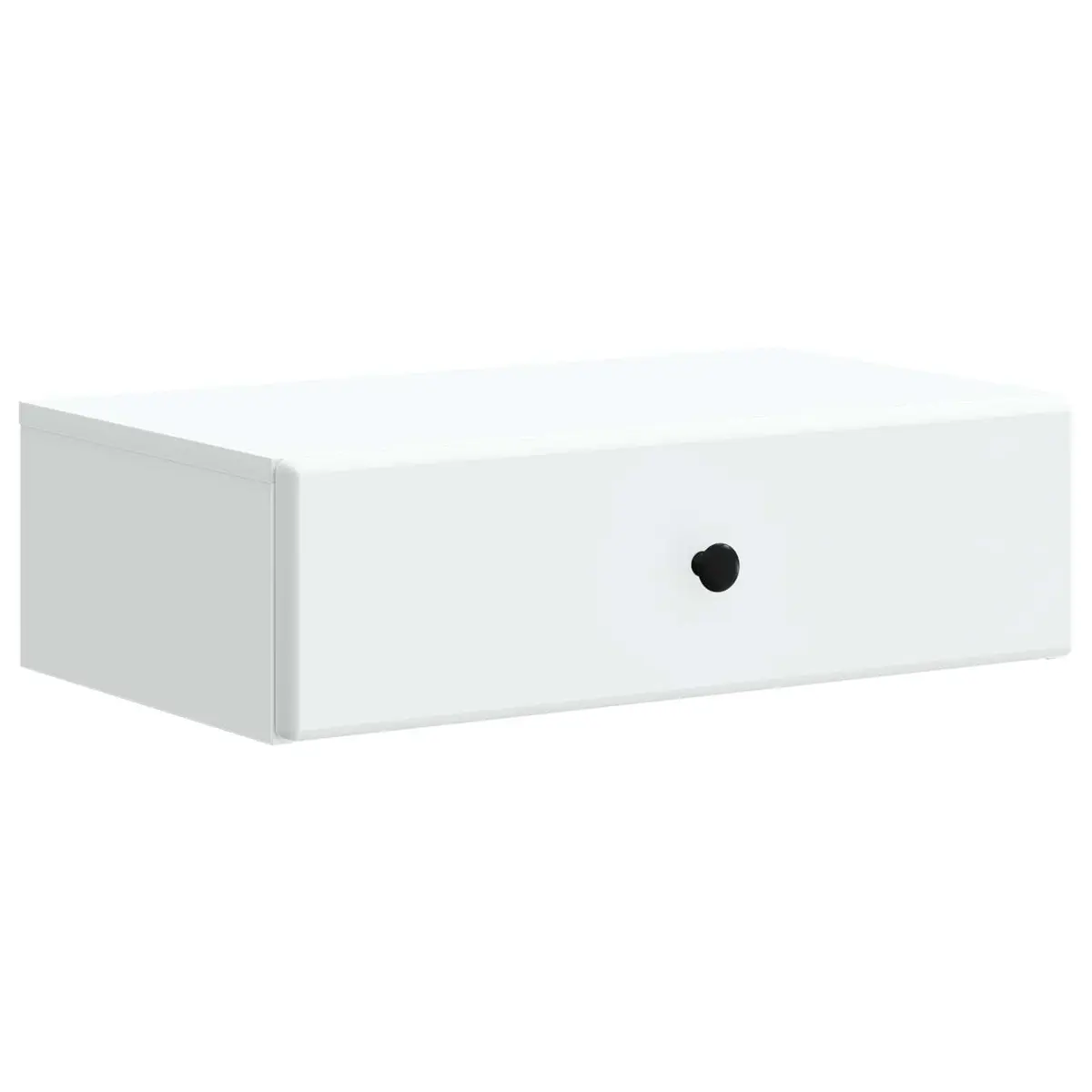 Wall-Mounted Side Table Storage Cabinet with Drawers 59 x 34.5 x 17 cm White