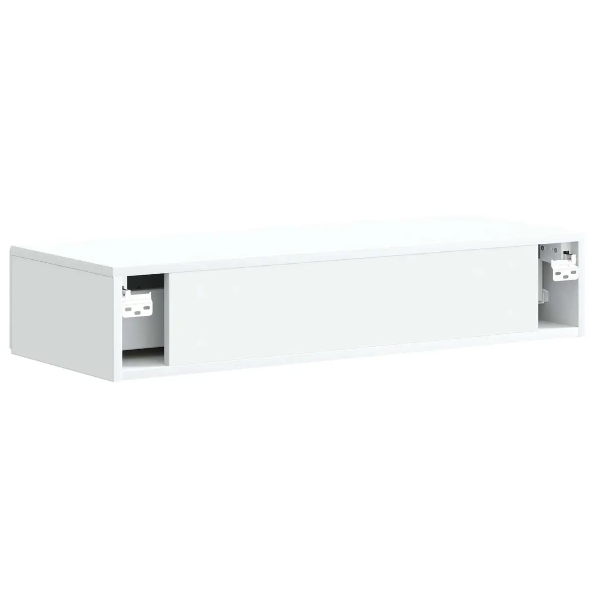 Wall-Mounted Side Table Storage Cabinet with Drawers 87.5cm White