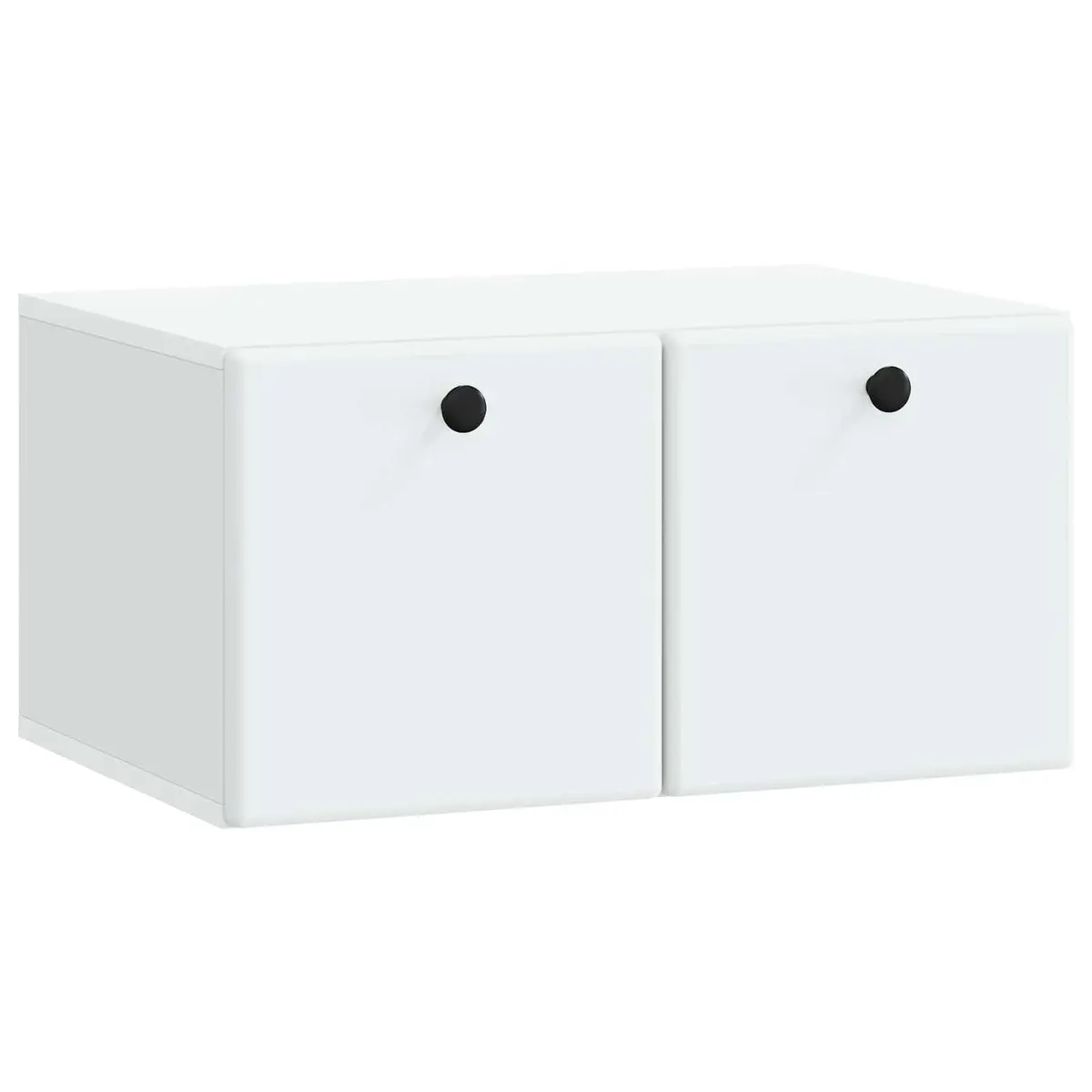 Wall-Mounted TV Cabinet White Storage Unit Living Room Media Organiser 59.5cm