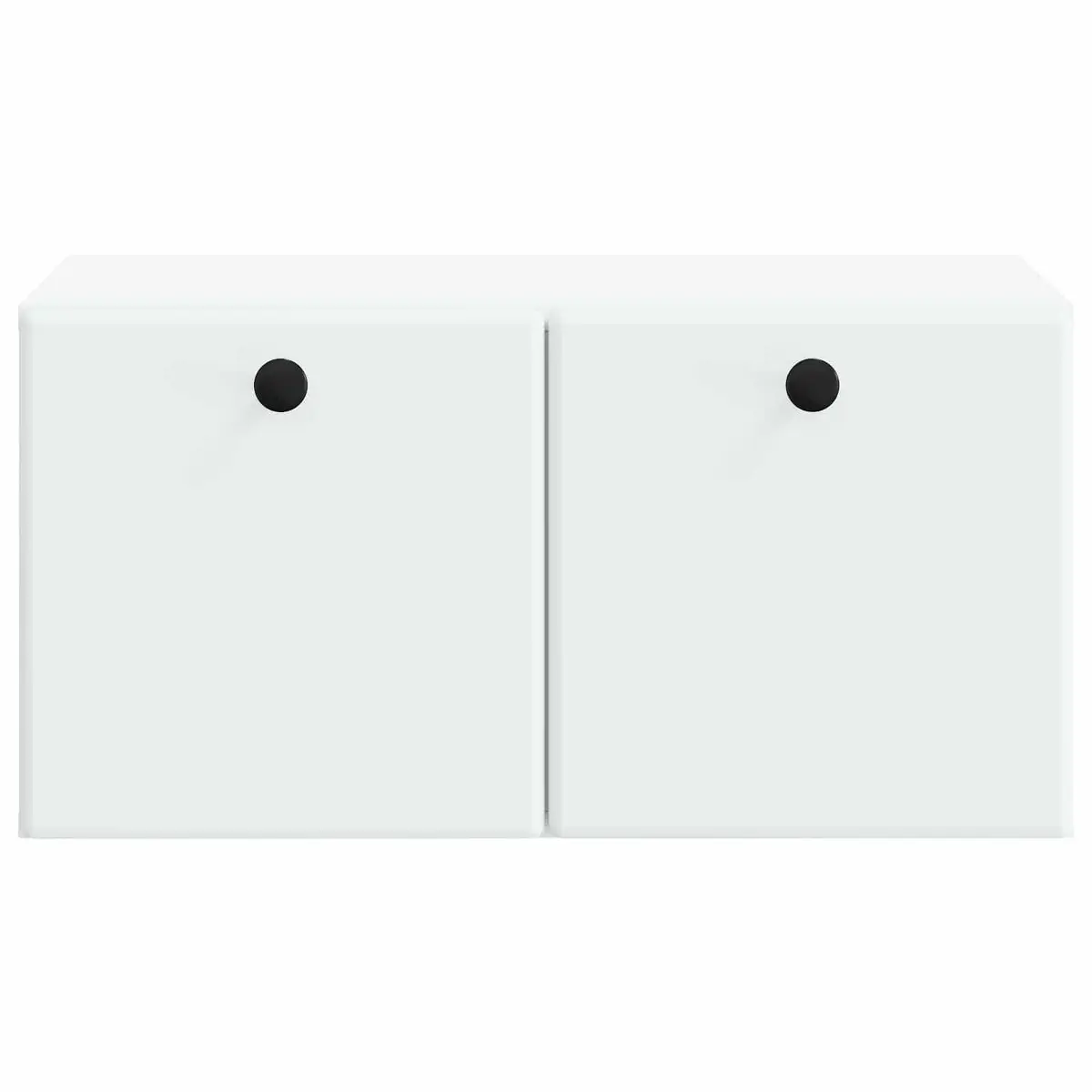Wall-Mounted TV Cabinet White Storage Unit Living Room Media Organiser 59.5cm
