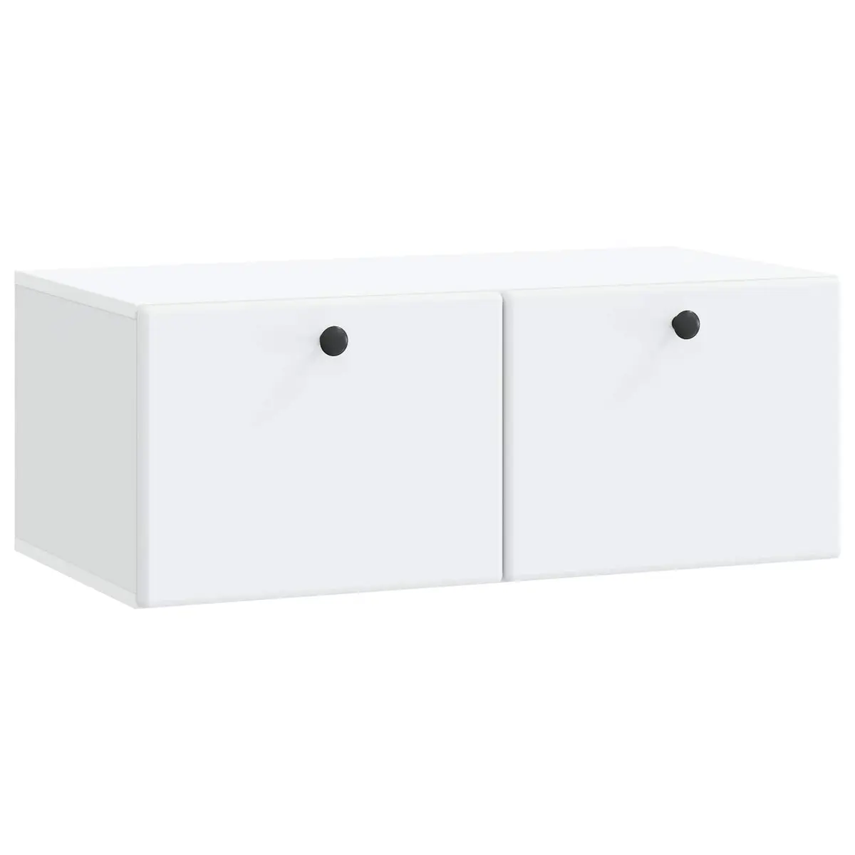 Wall-Mounted TV Cabinet in White Finish