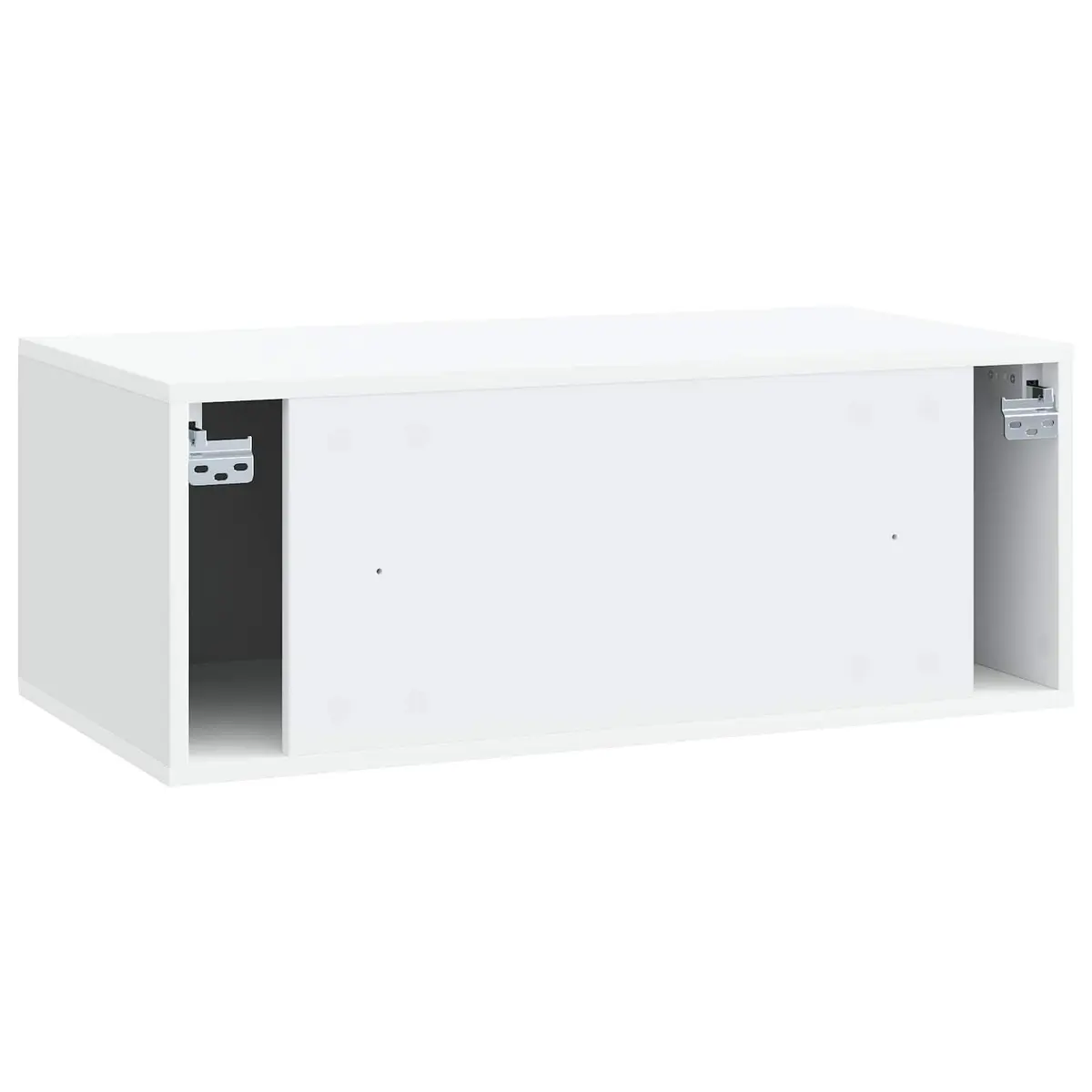 Wall-Mounted TV Cabinet in White Finish