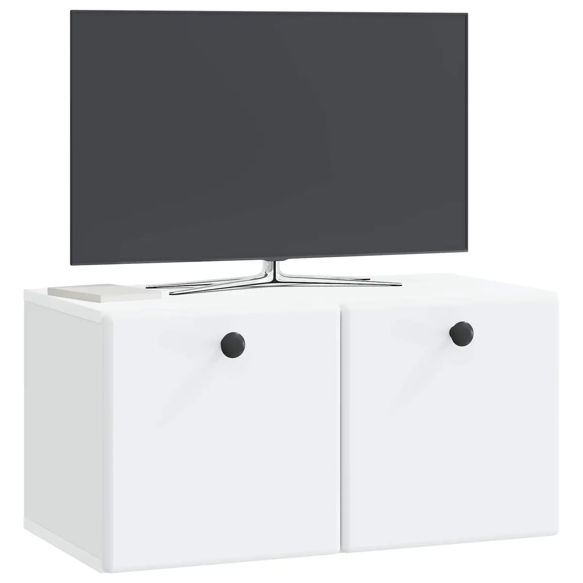 Wall-Mounted TV Cabinet Storage Unit 59.5 x 31 x 30 cm White Engineered Wood