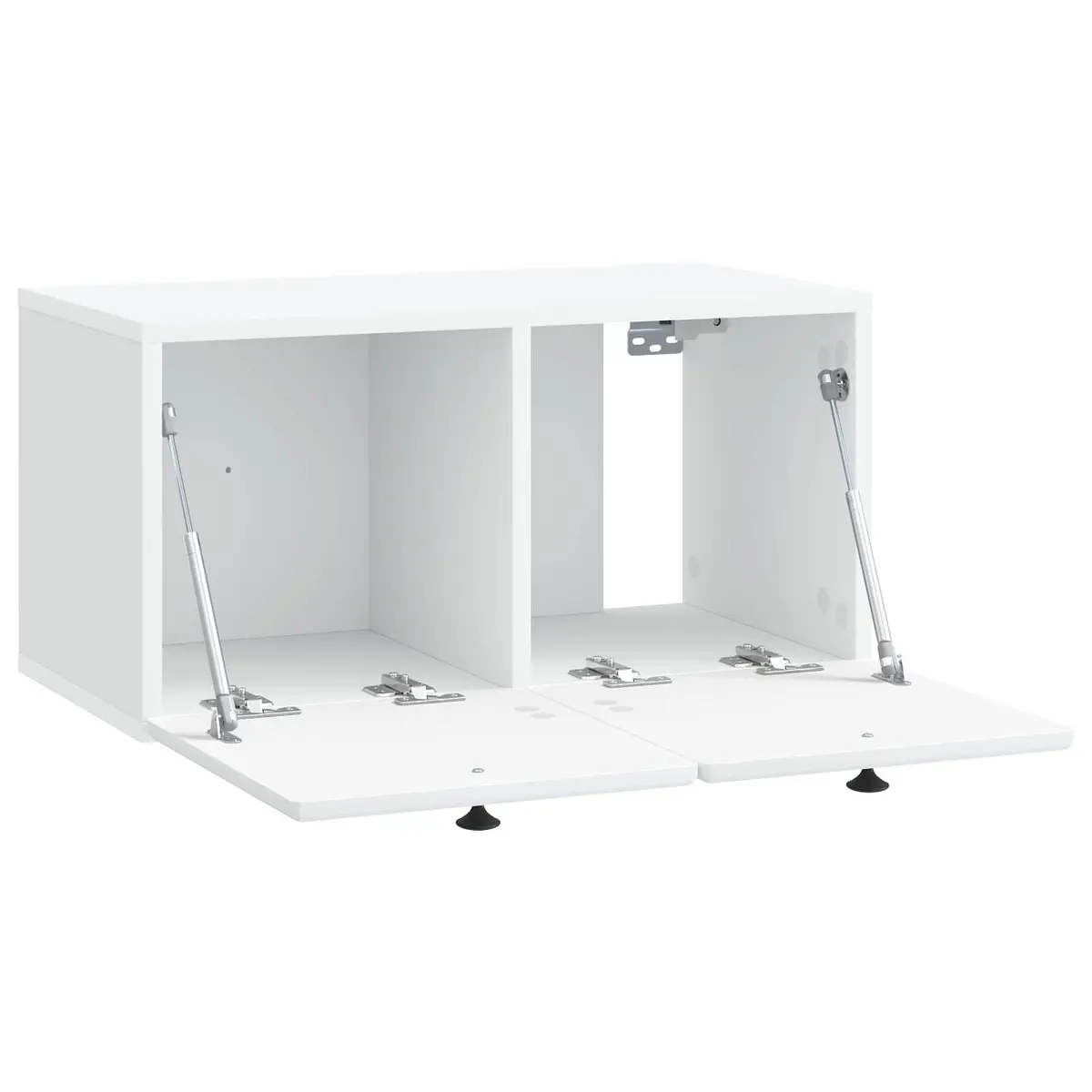 Wall-Mounted TV Cabinet Storage Unit 59.5 x 31 x 30 cm White Engineered Wood