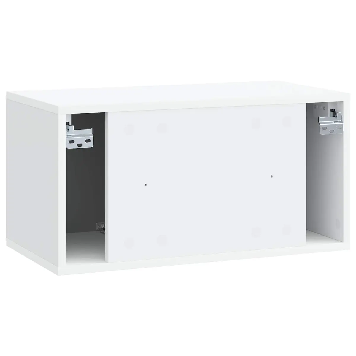 Wall-Mounted TV Cabinet Storage Unit 59.5 x 31 x 30 cm White Engineered Wood
