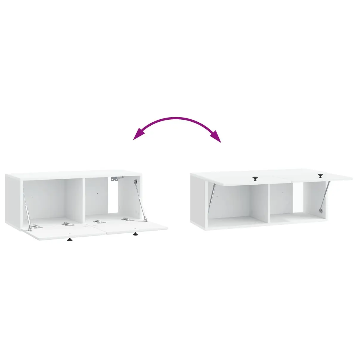 Wall-Mounted TV Cabinet Storage Unit 78.5 x 31 x 30 cm White Engineered Wood