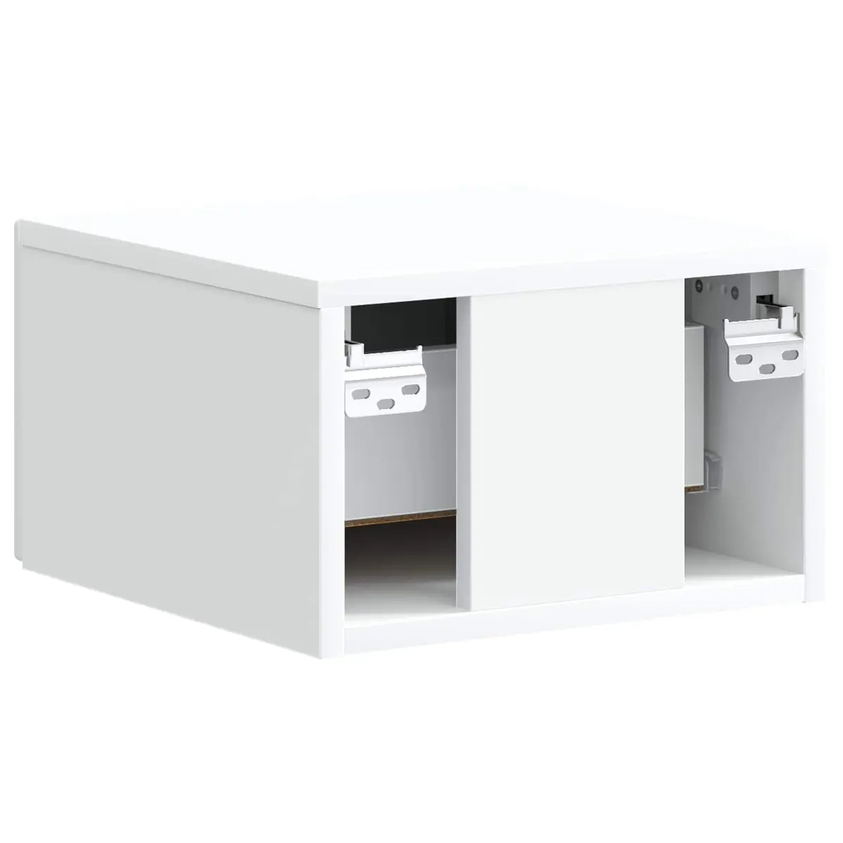 Wall-Mounted Bedside Cabinet Storage Drawer Shelf Bedroom Nightstand White