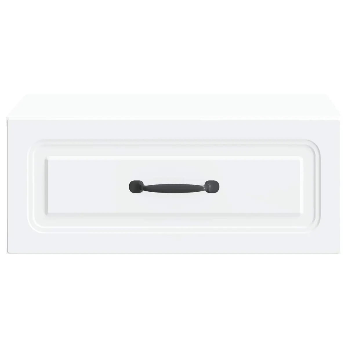Wall-Mounted Bedside Cabinet Storage Table 49 x 34.5 x 20 White Modern