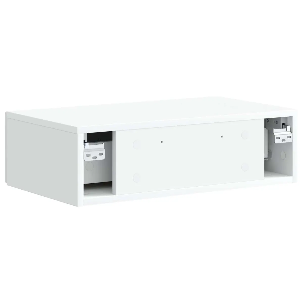 Wall-Mounted Side Table Storage Cabinet 59 x 34.5 x 17 cm White