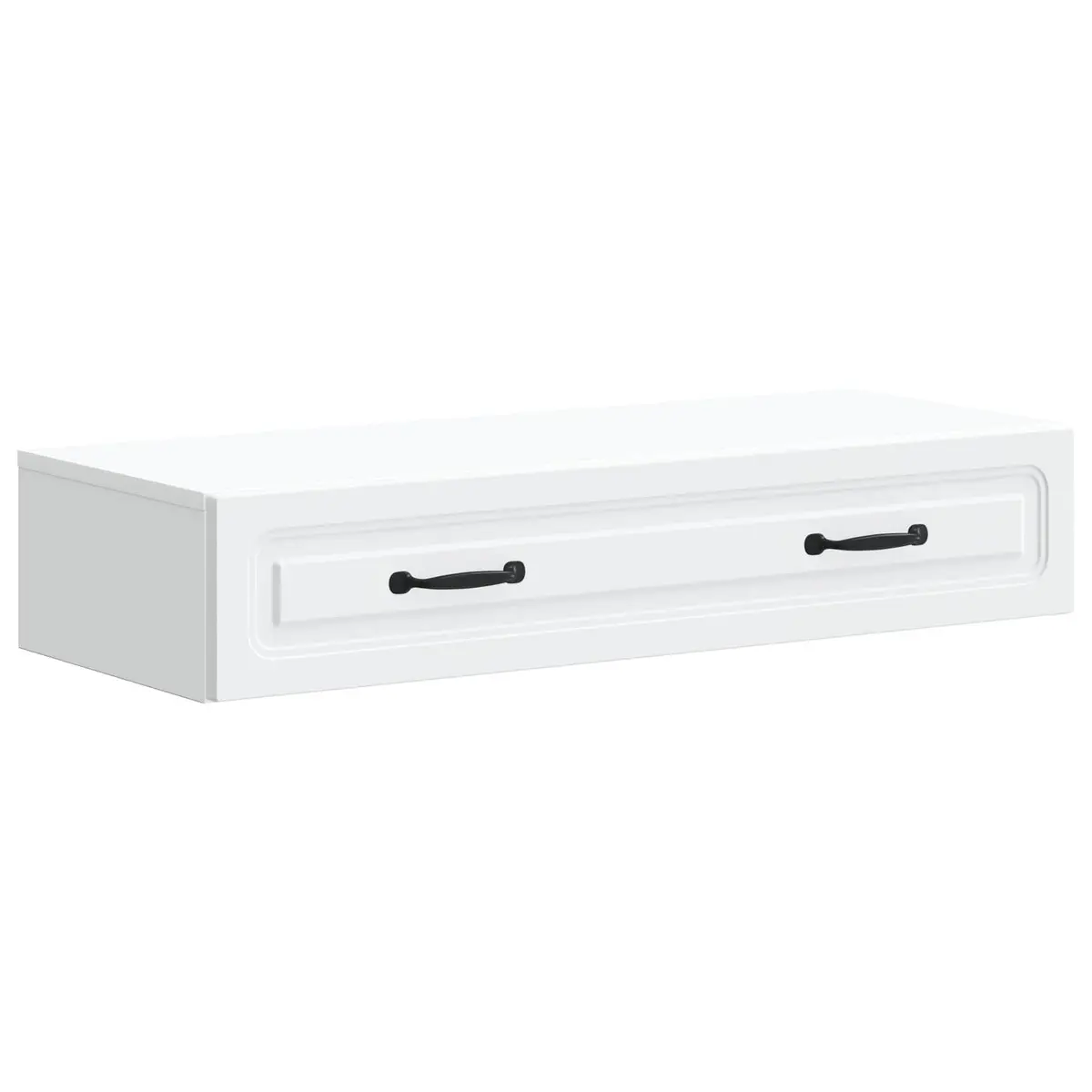 Wall-Mounted Storage Unit White 87.5 x 34.5 x 17 cm Adjustable Shelves Lockable Doors