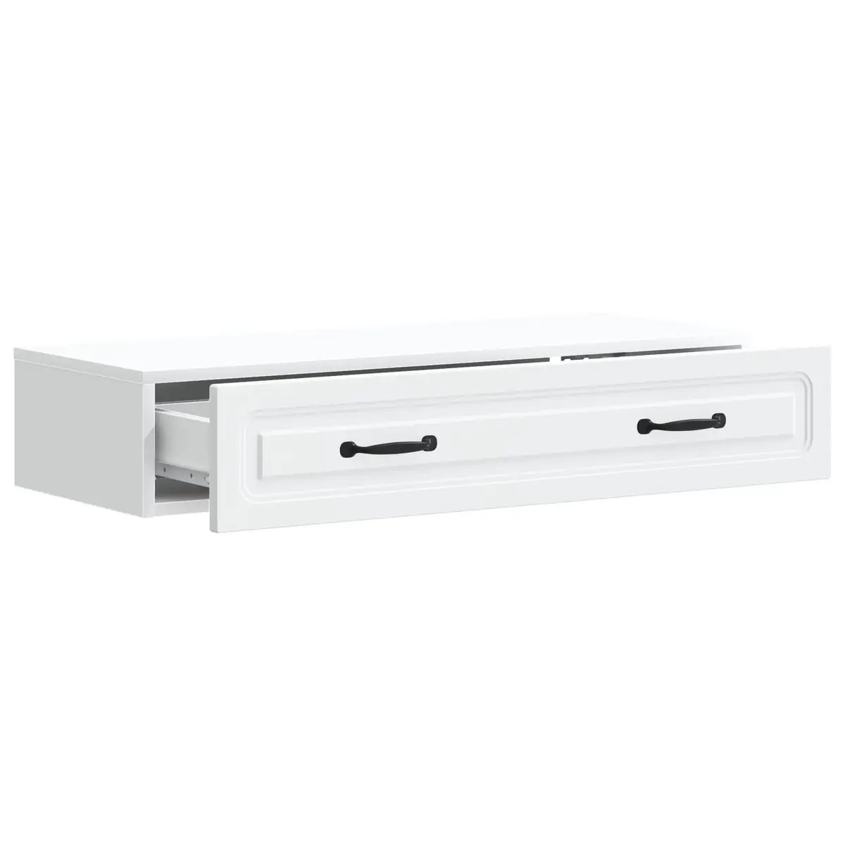 Wall-Mounted Storage Unit White 87.5 x 34.5 x 17 cm Adjustable Shelves Lockable Doors