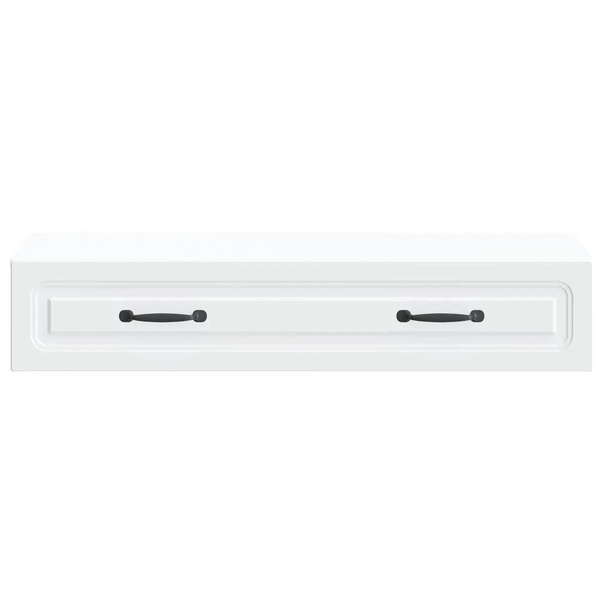Wall-Mounted Storage Unit White 87.5 x 34.5 x 17 cm Adjustable Shelves Lockable Doors