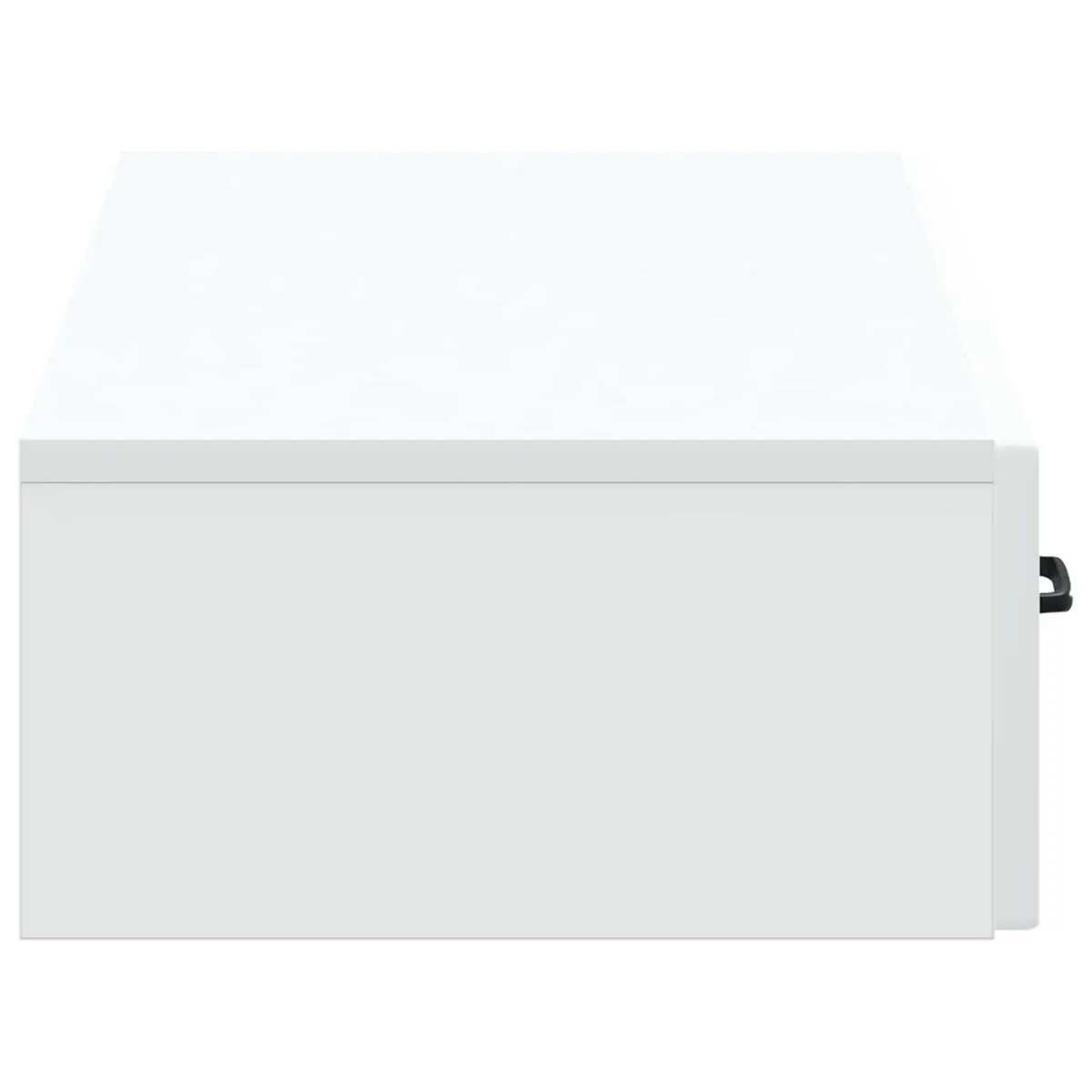 Wall-Mounted Storage Unit White 87.5 x 34.5 x 17 cm Adjustable Shelves Lockable Doors
