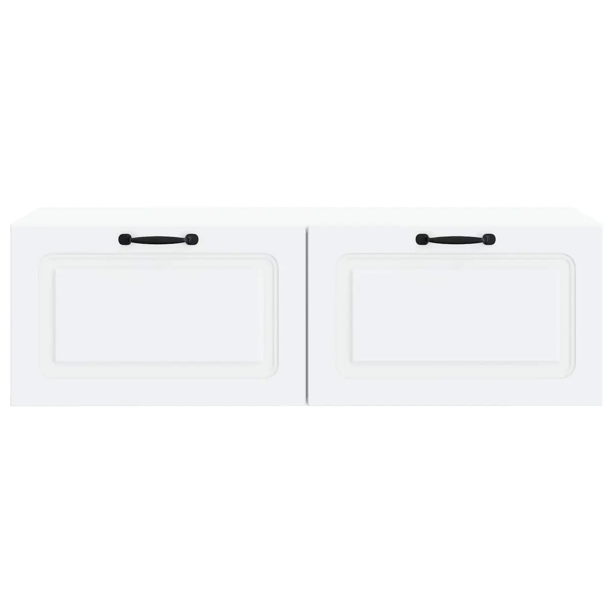 Engineered Wood TV Cabinet Wall-Mounted Storage Unit 98cm x 41cm x 30cm White
