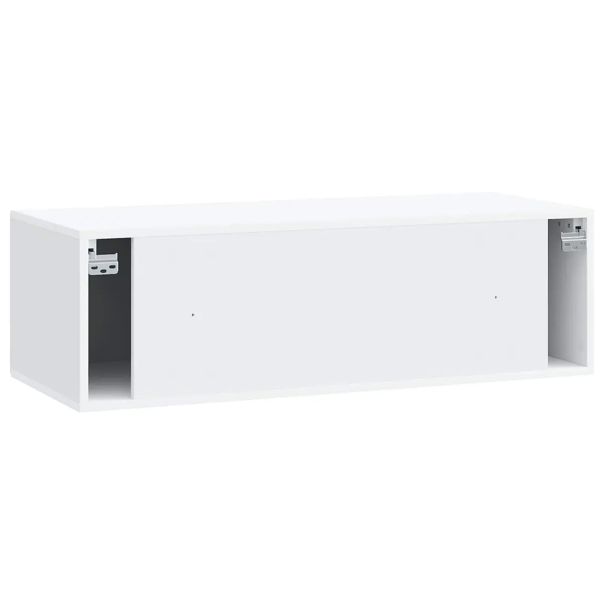 Engineered Wood TV Cabinet Wall-Mounted Storage Unit 98cm x 41cm x 30cm White