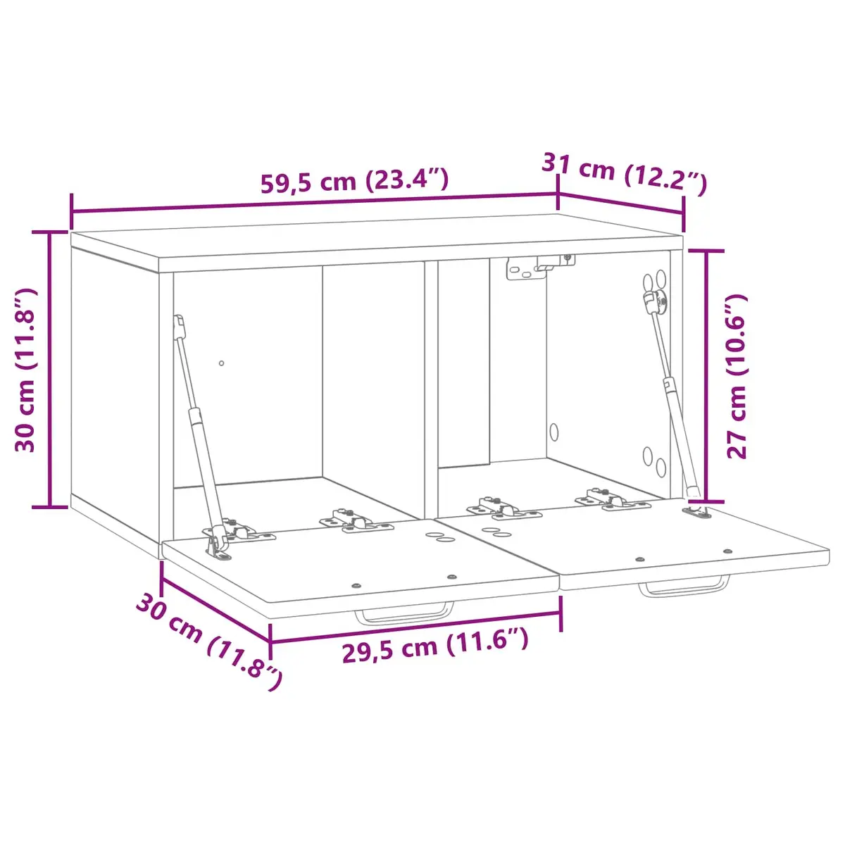 White Wall-Mounted TV Cabinet