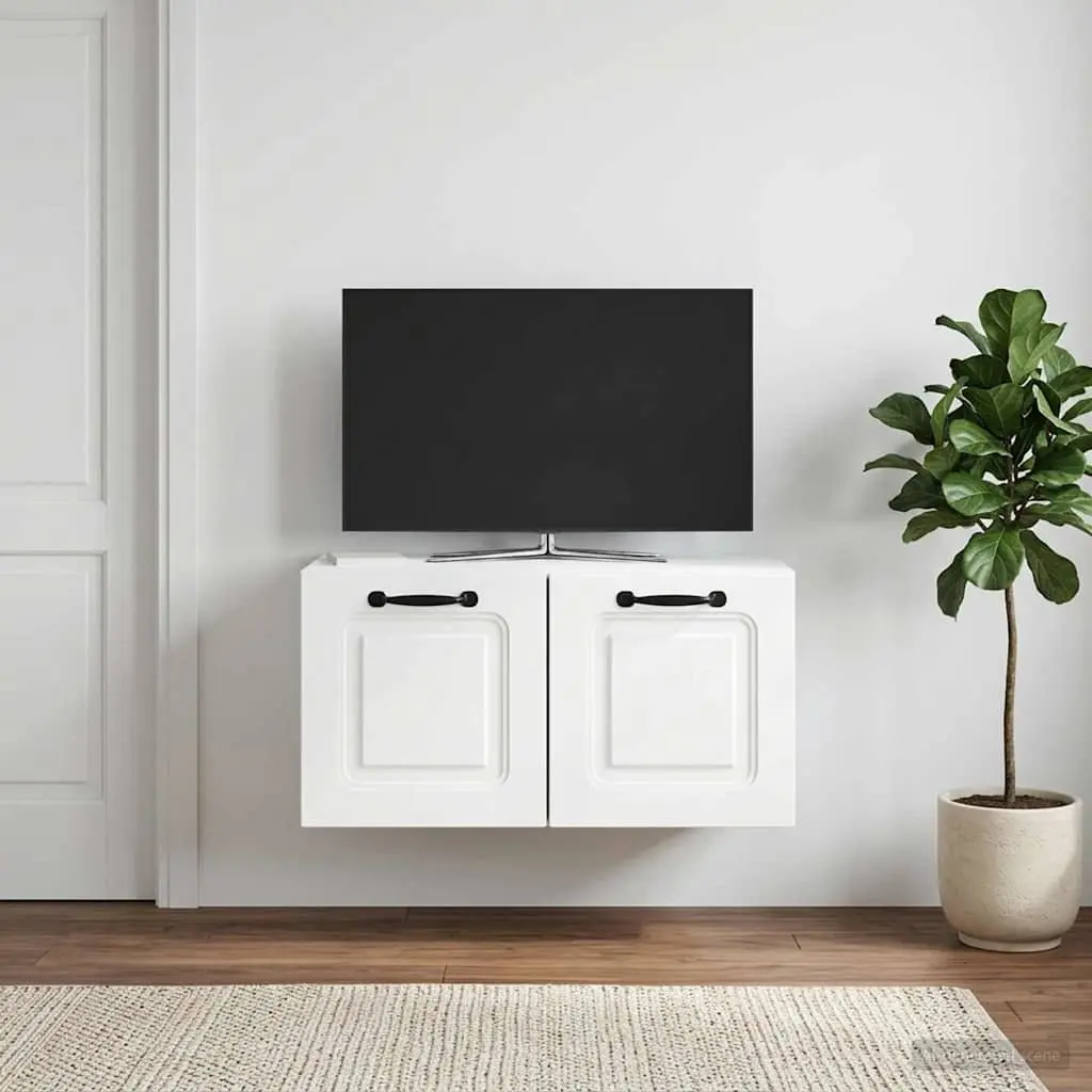 White Wall-Mounted TV Cabinet