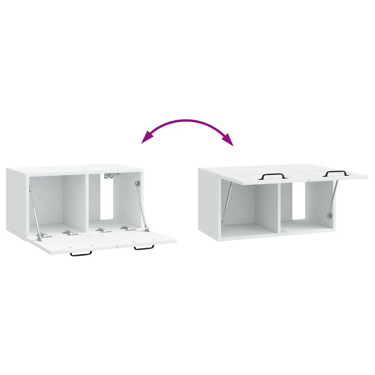 White Wall-Mounted TV Cabinet