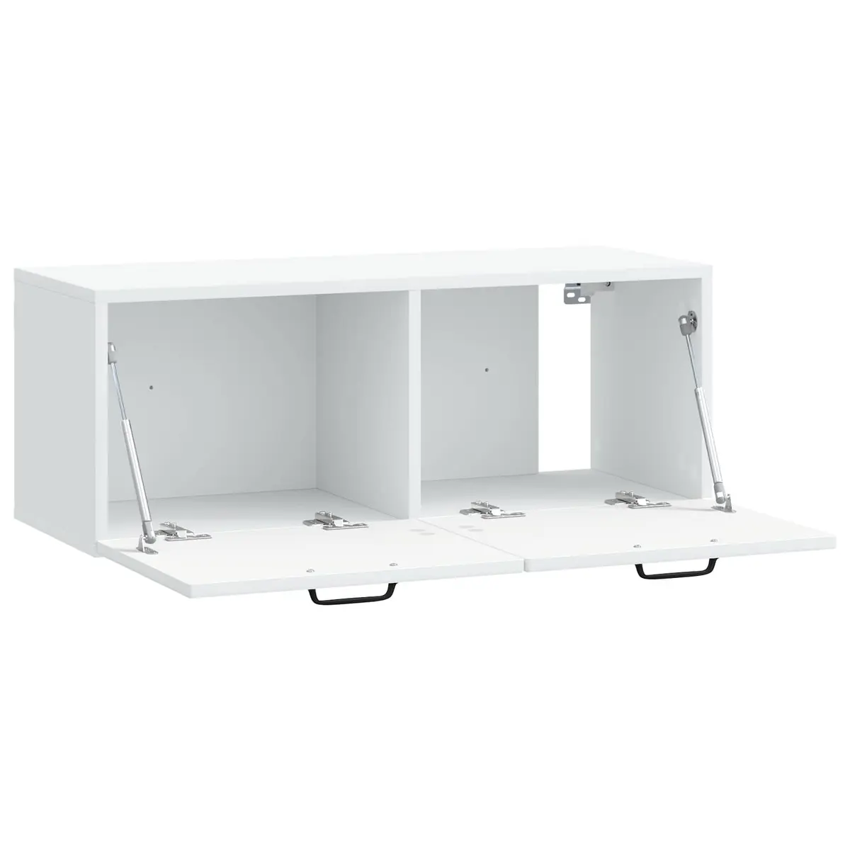Wall-Mounted TV Cabinet Entertainment Unit Living Room Storage Shelves White