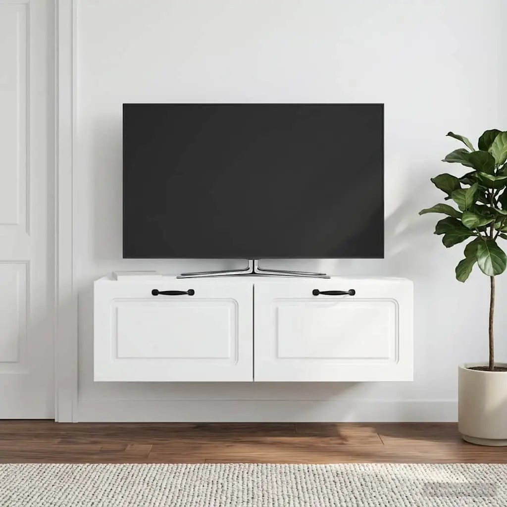 White Wall-Mounted TV Cabinet 98 x 31 x 30 cm