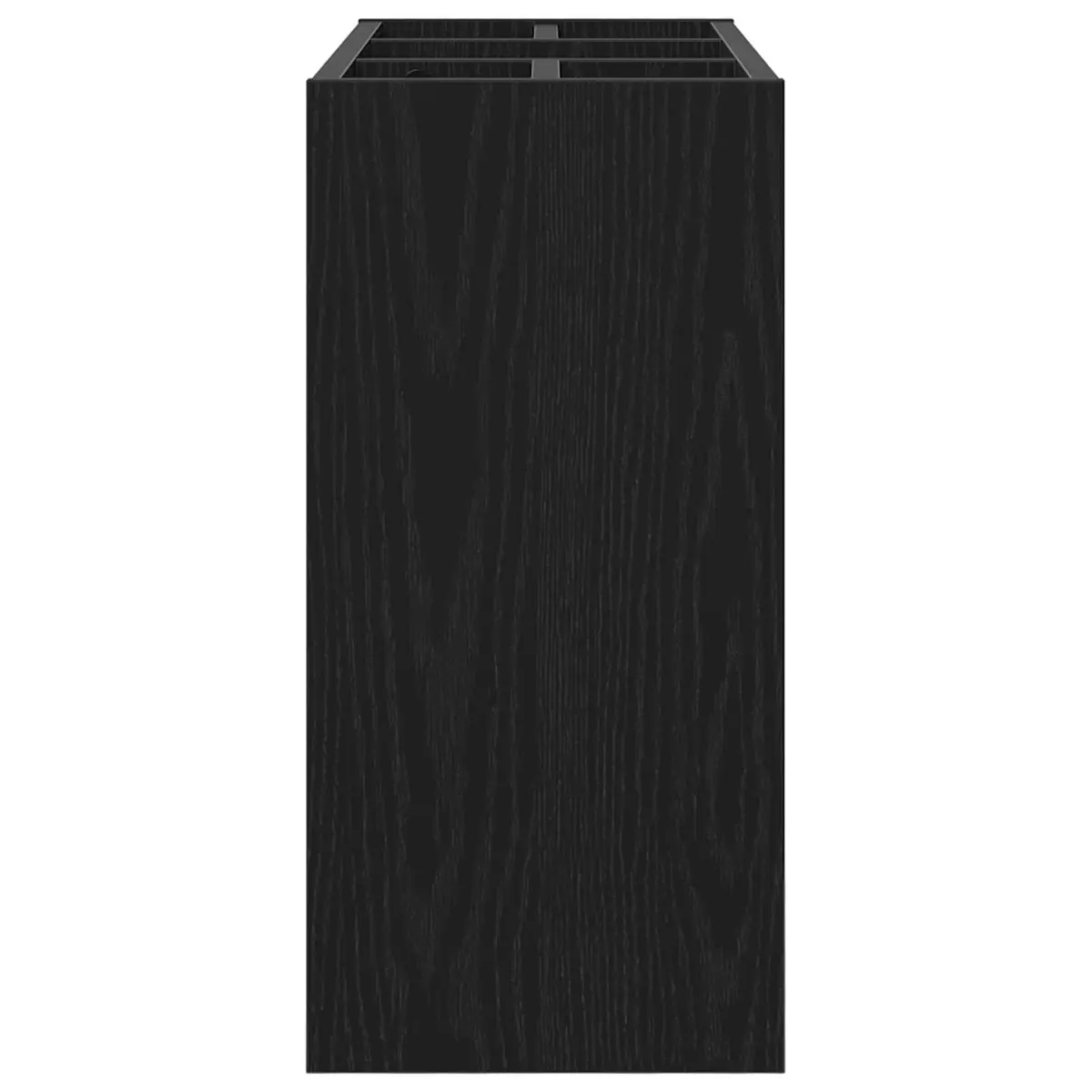 Umbrella Stand Wooden Storage Rack Hallway Entryway Modern Black Oak Design 65cm