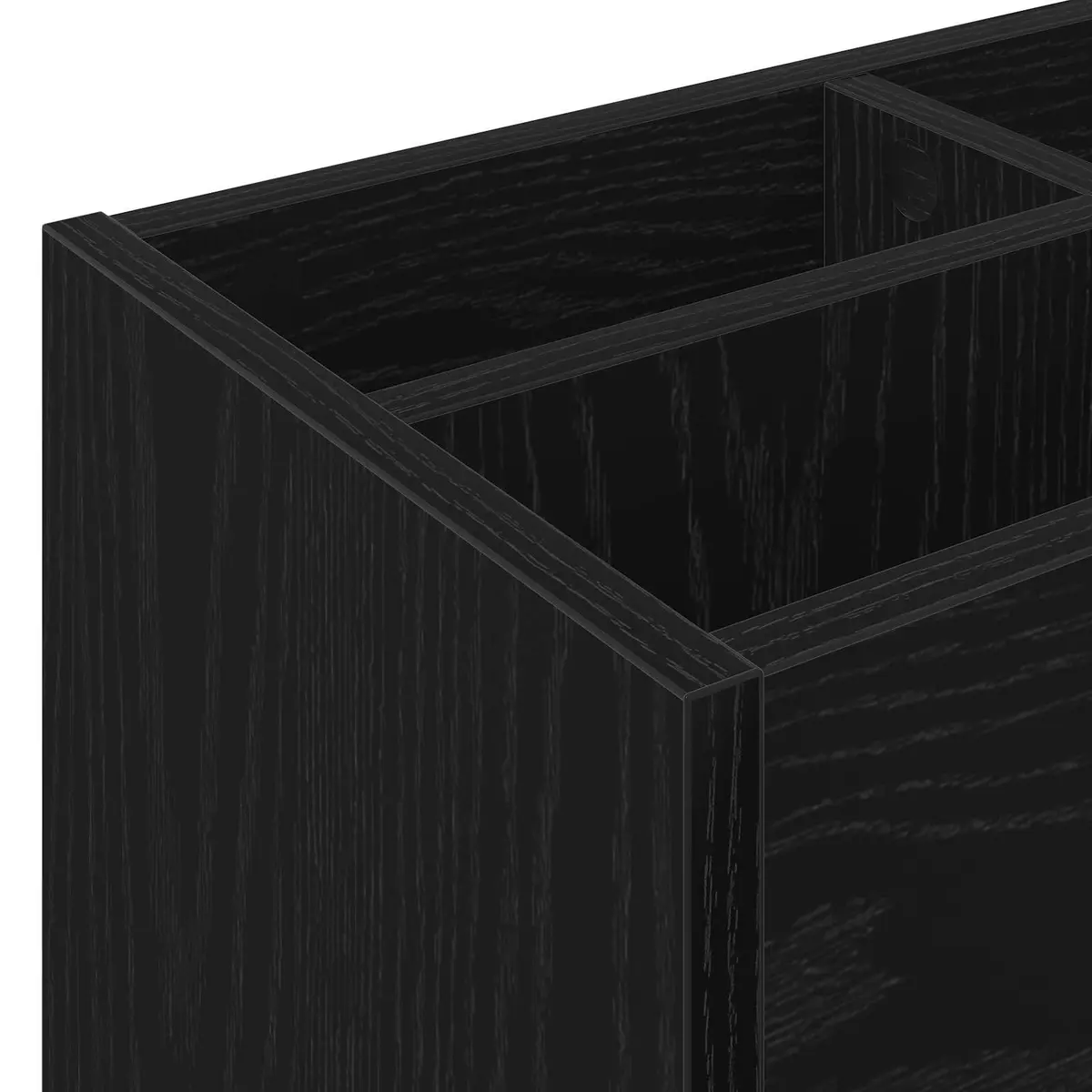Umbrella Stand Wooden Storage Rack Hallway Entryway Modern Black Oak Design 65cm