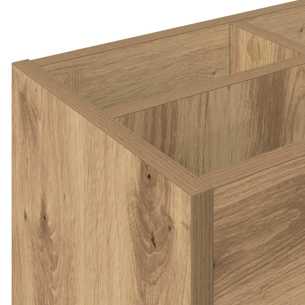 Wooden Umbrella Stand Storage Rack Entryway Hallway Brown Engineered Wood
