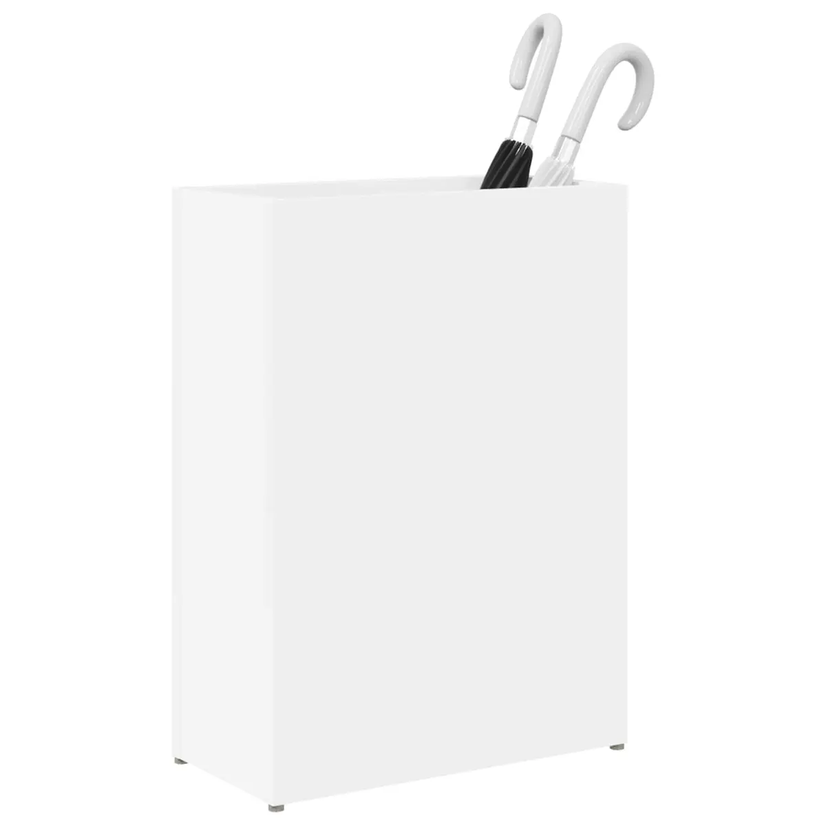 Umbrella Stand White Rectangular Storage Rack Home Organization 40 x 20 x 55.5 cm