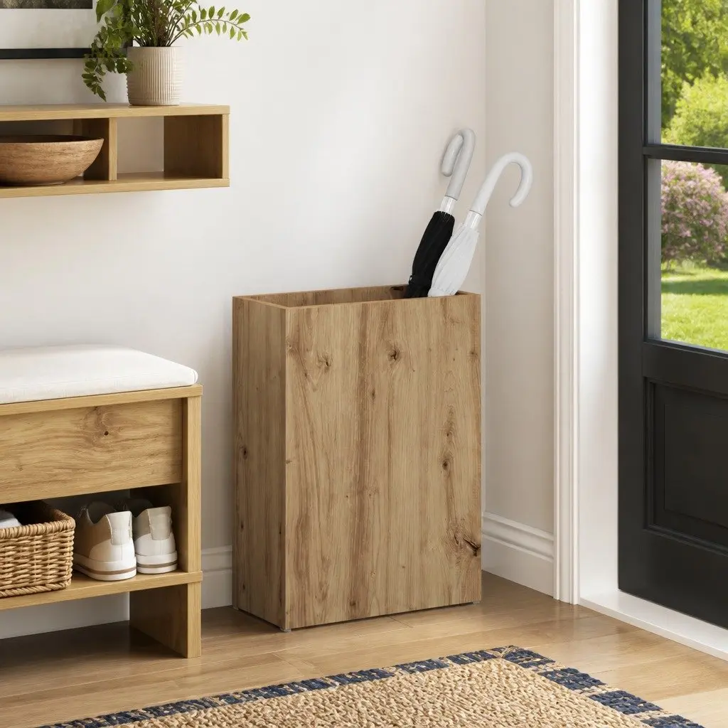 Umbrella Stand in Brown for Home Entryways