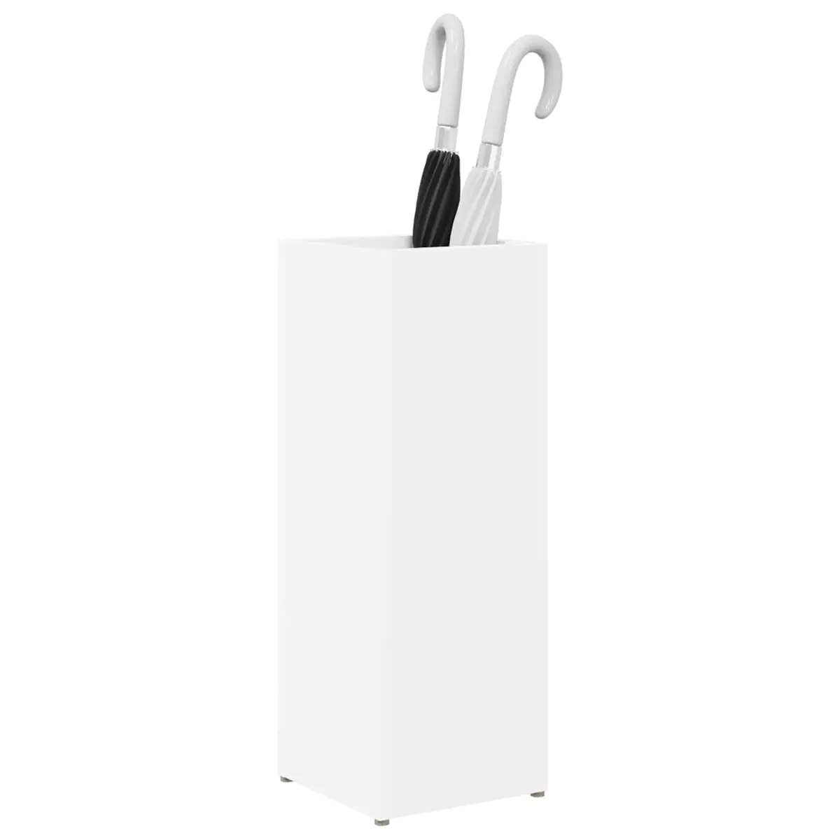 Umbrella Stand Storage Rack Modern White Wooden Hallway Entryway 20 x 20 x 55.5 cm