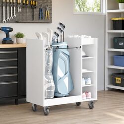 Practical White Wooden Golf Cabinet for Everyday Use