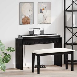 Reliable Black Oak Keyboard Stand for Musicians