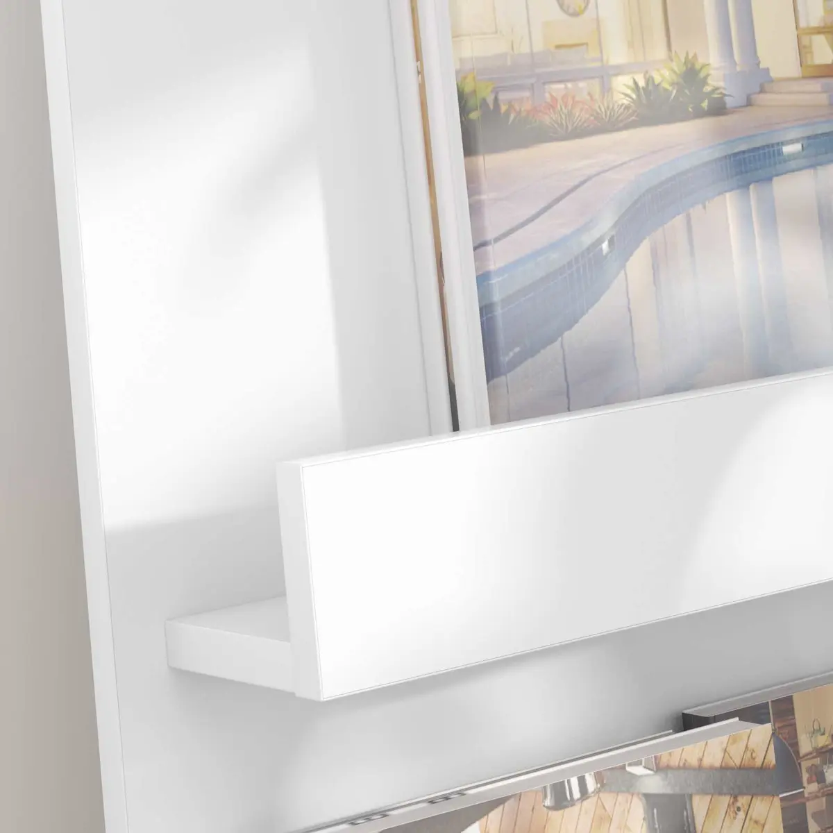 Magazine Rack Storage Organiser 43cm White Living Room Office Bedroom