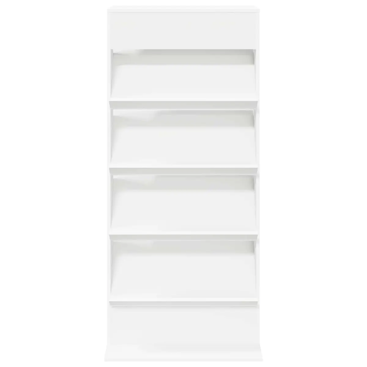 White Magazine Rack with Shelf