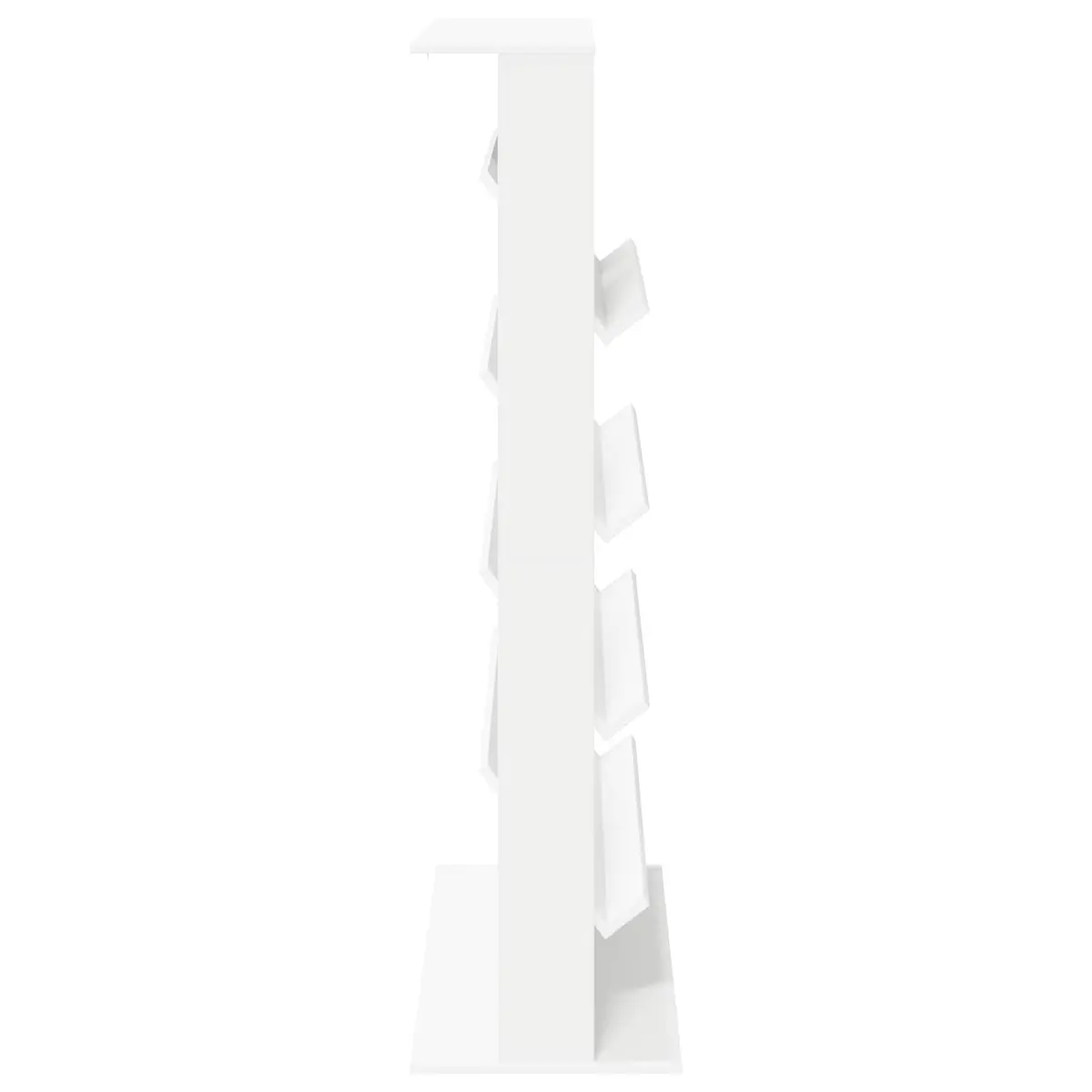 White Magazine Rack with Shelf