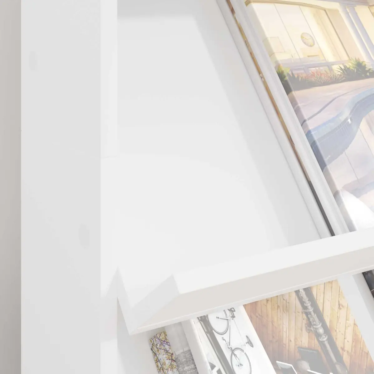 White Magazine Rack with Shelf for Home Use