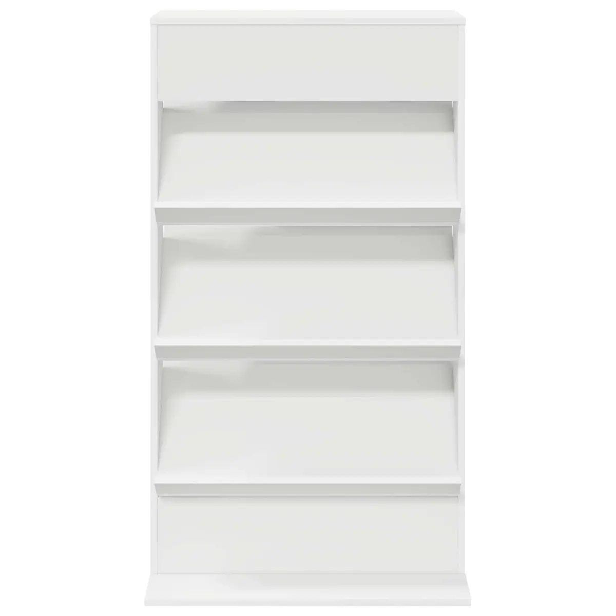 White Magazine Rack with Shelf for Home Use
