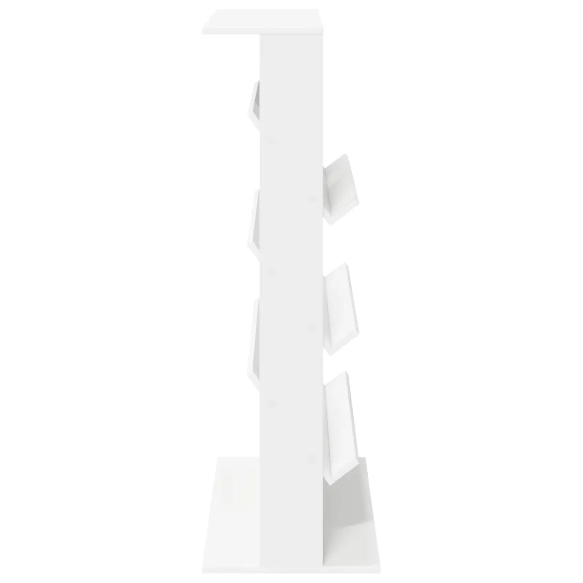 White Magazine Rack with Shelf for Home Use