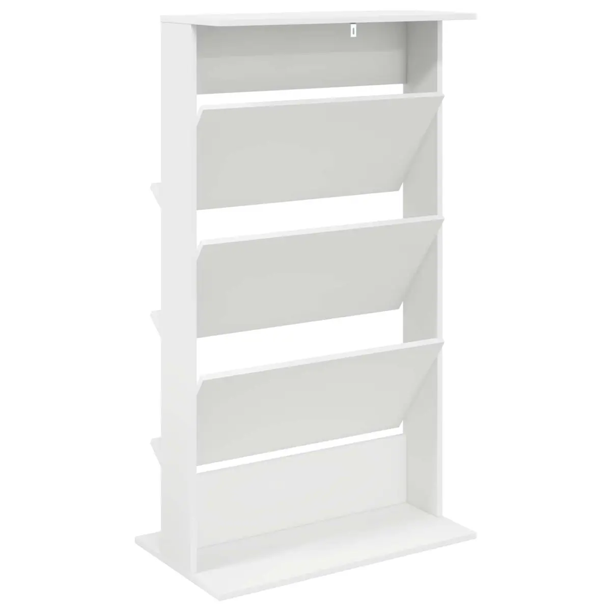 White Magazine Rack with Shelf for Home Use