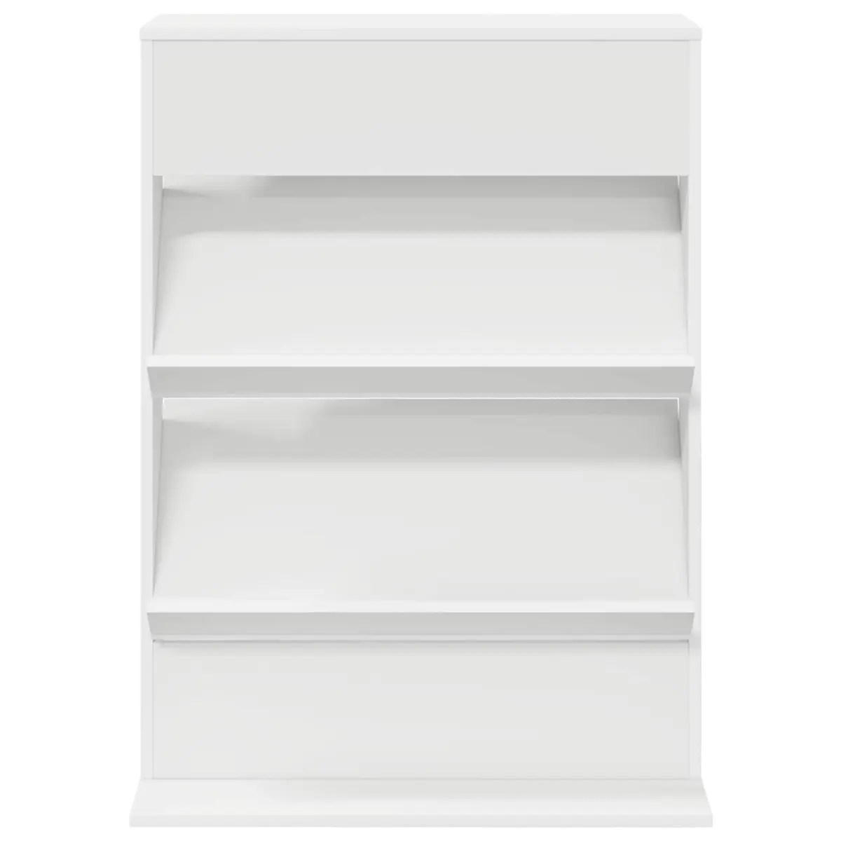 Magazine Rack Organizer Freestanding White Storage Unit for Living Room Office Bedroom