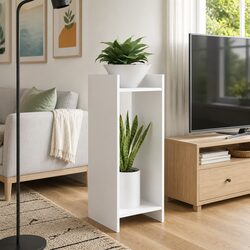 White Vertical Plant Stand Set, Durable and Easy to Use
