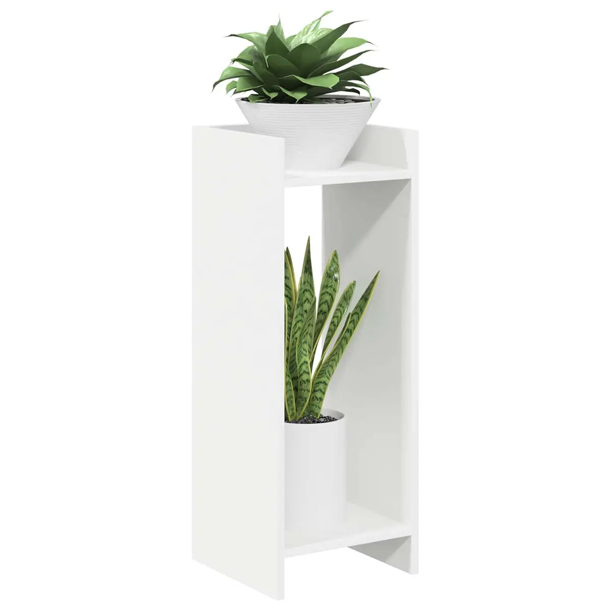 Plant Stand 2 pcs Indoor Vertical Space-Saving 30 x 30 x 80 cm White