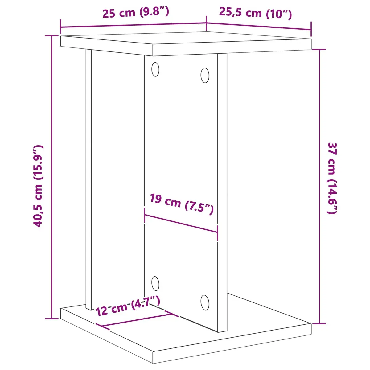 Plant Stand Multi-Tier Indoor Display 40.5cm White 2 pcs