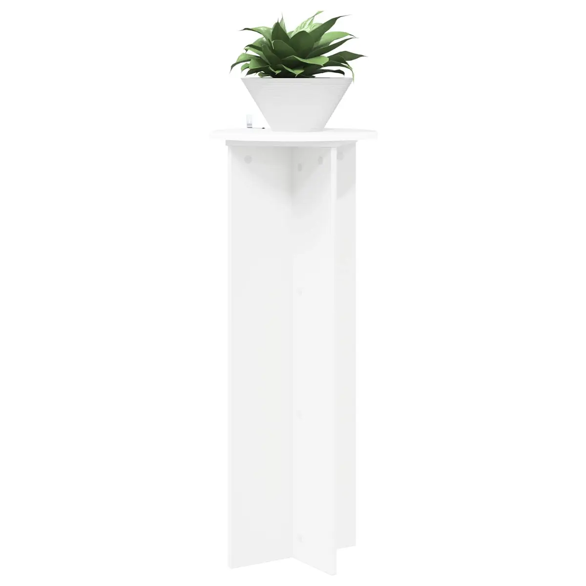 Plant Stand Indoor Display 2 pcs Ø40 x 100 cm White Modern Contemporary